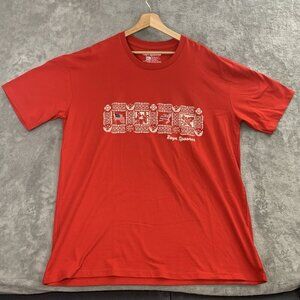 Reyn Spooner Shirt Mens XL Mele Kalikimaka 2018 Hawaiian Christmas Red Tee Flag